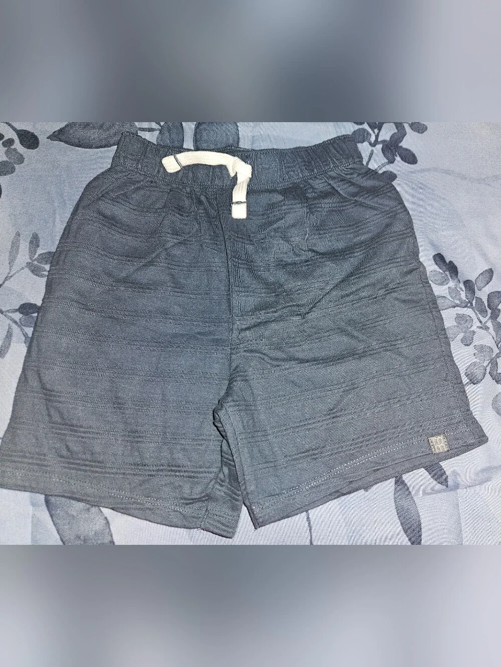 Striped  Blue Gray Toddler Shirt + Shorts Set